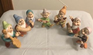 Walt Disney Snow White and the Seven Dwarfs & Wicked Queen Witch Figurines 6