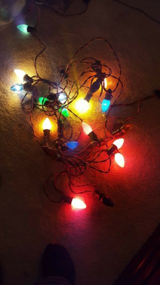 String Of 25 Vintage Blinking Christmas Lights