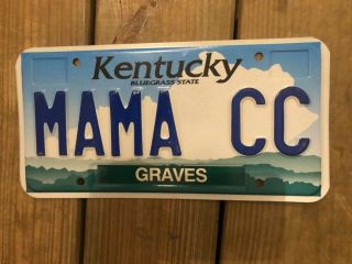 Kentucky Ky Vanity License Plate Mama Cc - Cici Mom