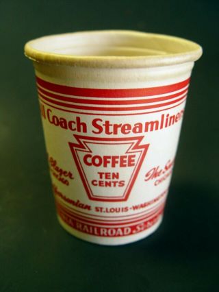 Near Old 1950s Pennsylvania Railroad 10 - Cent Coffee Cup