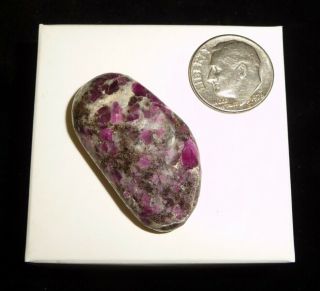 Dino: Ruby In Feldspar Tumbled Chakra Stone,  India - 12 Grams