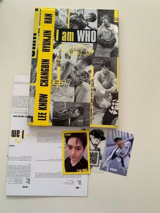 Kpop Stray Kids " I Am Who " Album,  Mini Poster,  3 Photocards