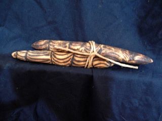 Vintage Aboriginal Clap Sticks Poker Burn - Great Sandy Desert - Mulga Wood