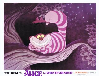 Alice In Wonderland Disney Lobby Card R74 Cheshire Cat