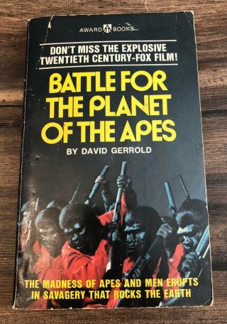 Battle For The Planet Of The Apes Paperback Book David Gerrold Award Books 1973