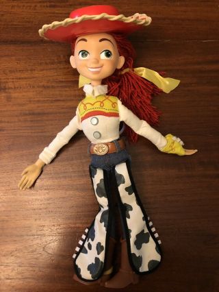 Disney Pixar Toy Story Jesse Doll Talking Pull String 14” Jessie Toy With Hat