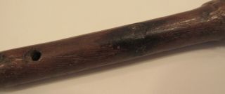 Antique estate ethnographic carved wood hunter’s whistle/flute 8” Dogon? 3