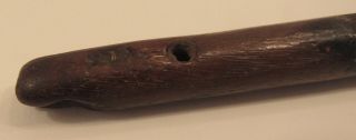 Antique estate ethnographic carved wood hunter’s whistle/flute 8” Dogon? 4