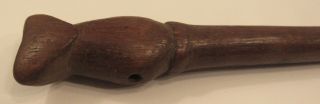 Antique estate ethnographic carved wood hunter’s whistle/flute 8” Dogon? 8
