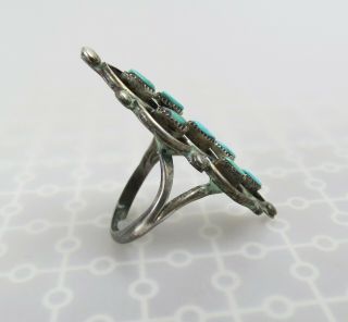 Native American Navajo Zuni needle petite point turquoise ring size 5.  75 5