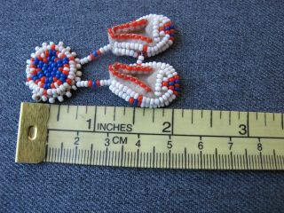 Vintage native american beaded moccasins dangle pin 5