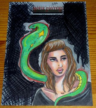 Movie Posters Sci - Fi Horror 2 - The Snake Woman Sketch By Stacey Girdley
