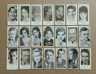 Movie Stars,  Fortune Teller Machine Prize Cards (21),  1931 - 34