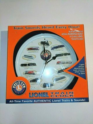 2004 Lionel Train Wall Clock Authentic Train Sounds Every Hour