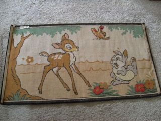 Vintage Bambi Rug,  Wall Hanging 39 