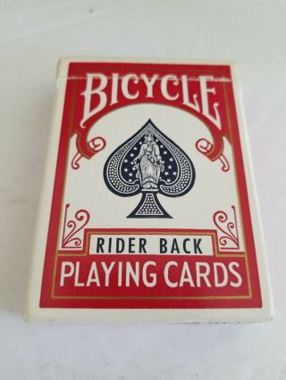 Vintage Bicycle Rider Back 808 Poker Deck Of Playing Cards