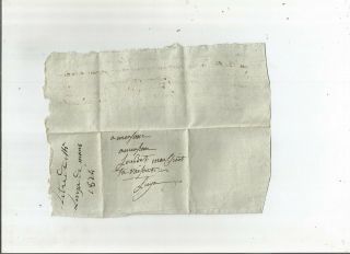 Stampless Folded Letter: 1824 France