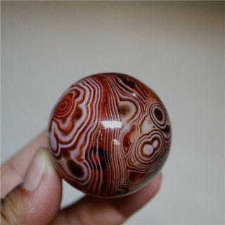 42.  0mm Madagascar Crazy Texture Lace Agate Crystal Sphere Healing