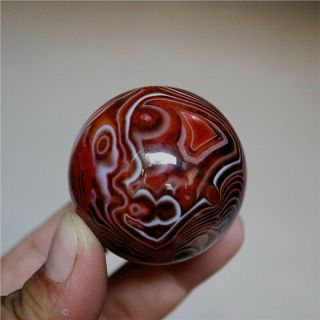 42.  0MM Madagascar Crazy Texture Lace Agate Crystal Sphere Healing 5