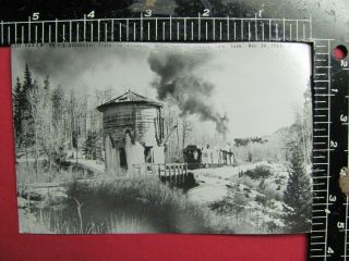 Photo Denver & Rio Grande Western Railroad Passenger Train Passing Cresco Tank