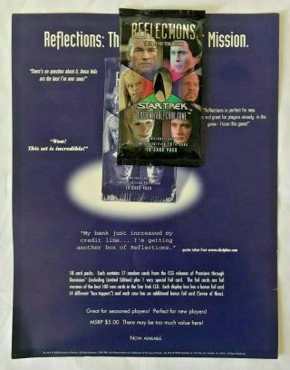 Reflections Star Trek Cards Game Booster W/retailer Promo 2000 Sheet