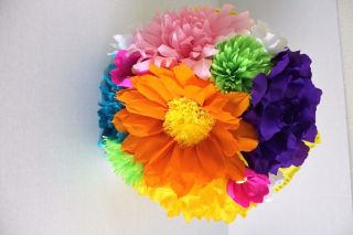 Large Bouquet Mexican Crepe Paper Flowers Multicolor Bride " I Special Order "