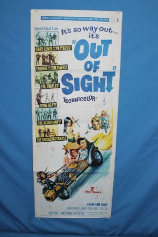 Rare Out Of Sight Beach Movie Poster Barris Zzr Hot Rod Korky Korkes Estate Find