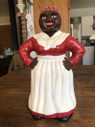 Vintage Aunt Jemima Ceramic 9.  5 " Figurine,  Black Americana