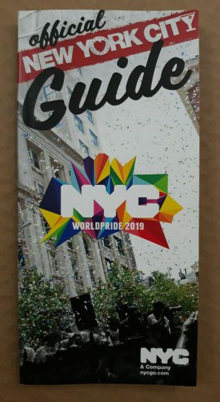 2019 Official York City Nyc Tourist Guide Book Worldpride Maps 249 Pages