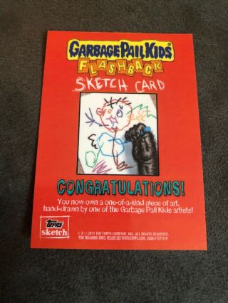 Garbage Pail Kids Flashback Sketch Card Art Auto OS 1 Neil Camera 2011 3