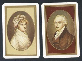 150.  439 Vintage Swap Card - Pair - George & Martha Washington