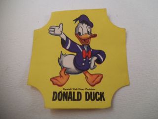 Vintage Donald Duck Yellow Bread End Label Walt Disney Productions