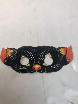 Vintage Halloween Black Cat Halloween Mask