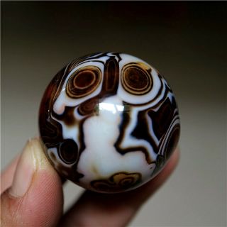 38MM Madagascar Crazy Lace Banded Agate Energy Sphere Ball 4