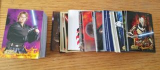 2005 Topps Star Wars Revenge Of The Sith Complete Set (90) Plus 43 Inserts