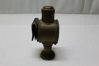 Antique Brass Glass Early Carriage Coach Car Lantern,  Mounting Clip 2