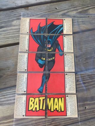 Vintage 1966 Batman Trading Cards Puzzle Set “batman”