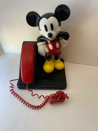 Mickey Mouse Touch Tone Desk Phone At&t " 1994 " Disney Telephone Landline Vintage