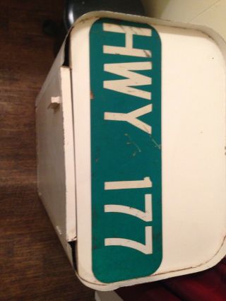 Vintage Hwy 177 Aluminum Street Sign.  2 Sided