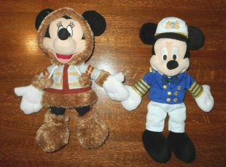Mickey & Minnie Mouse Cruise Line Plush Dolls Alaska