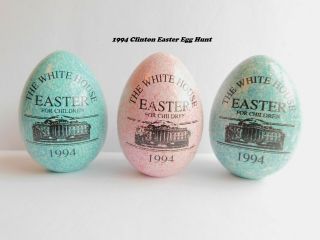 3 Bill And Hillary Clinton 1994 Easter Eggs White House Easter Egg Hunt