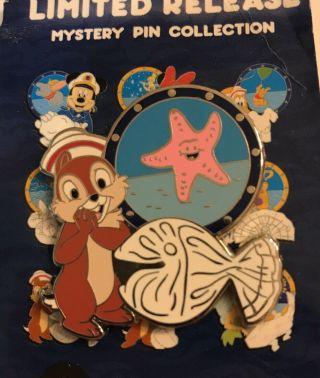 Disney Pin Dcl Cruise Line Towel Animal Mystery Set Porthole Nemo Chip Dale