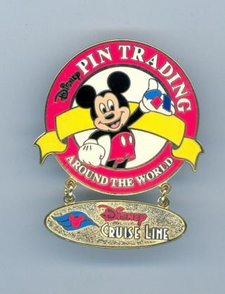 Dcl Disney Mickey Mouse Trading Around The World Logo Cruise Line Le 500 Pin