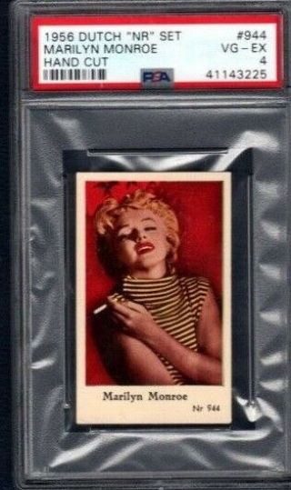 1956 Marilyn Monroe Psa 4 Dutch Nr Set 944 Pop 1/3 Only 2 Higher