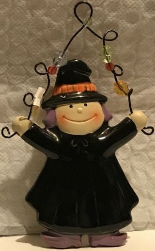 Ronnie Walter Ceramic Halloween Decorative Hanging Witch Ornament Fantasma