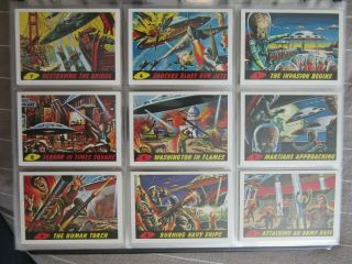 Mars Attacks Heritage Trading Cards,  Complete Set,  55 Cards,  1962,  Topps,  2012