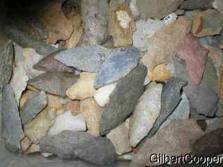 4 North East Arrowheads - - Good Grade - Authentic - - X Museum