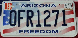 2009 Arizona Freedom License Plate