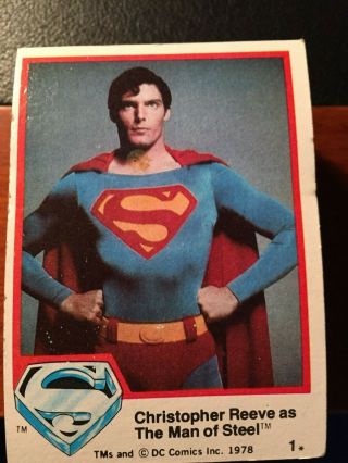 1978 Superman The Movie Trading Card Set