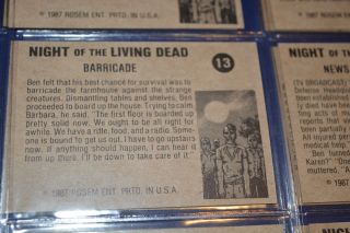 NIGHT OF THE LIVING DEAD 50 SET MOVIE CARDS LIMITED EDITION 1987 4